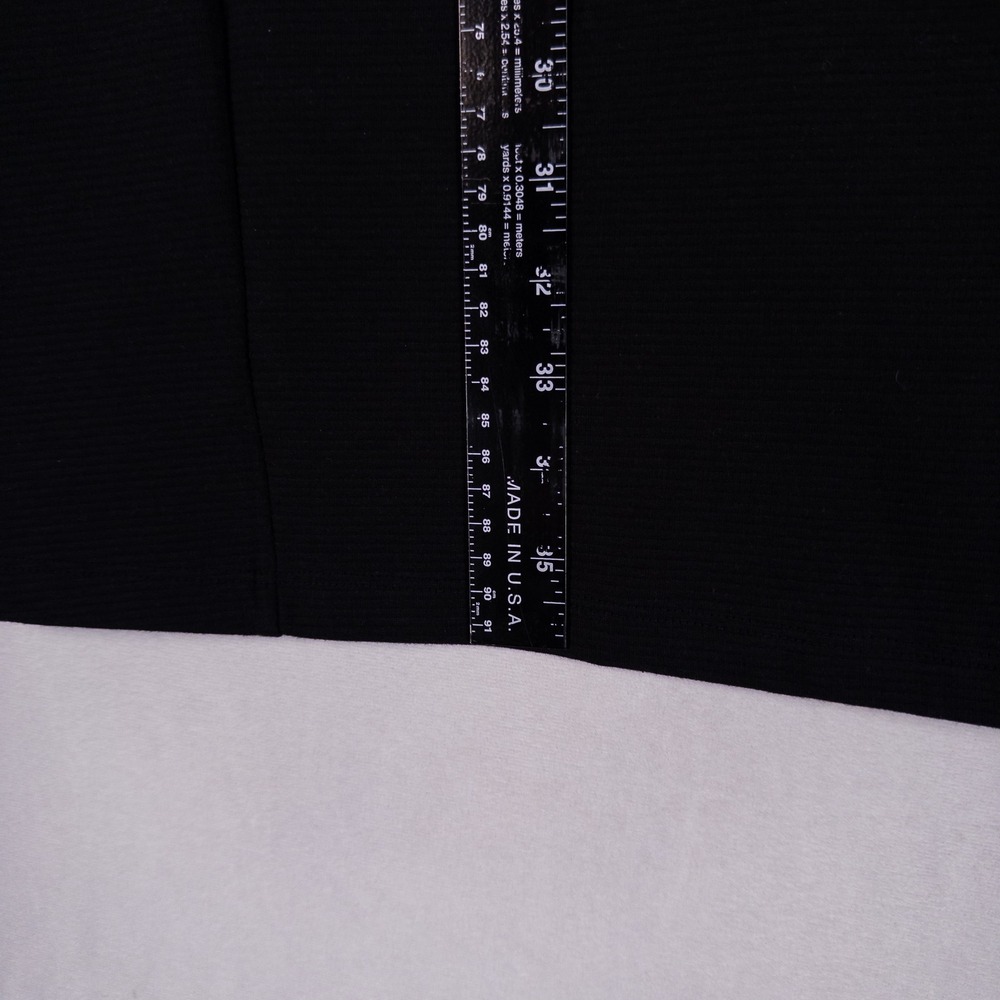 Old Navy Womens Shift Dress XL Black Textured Knit 3/4 Sleeve Minimalist Capsule - Picture 6 of 9